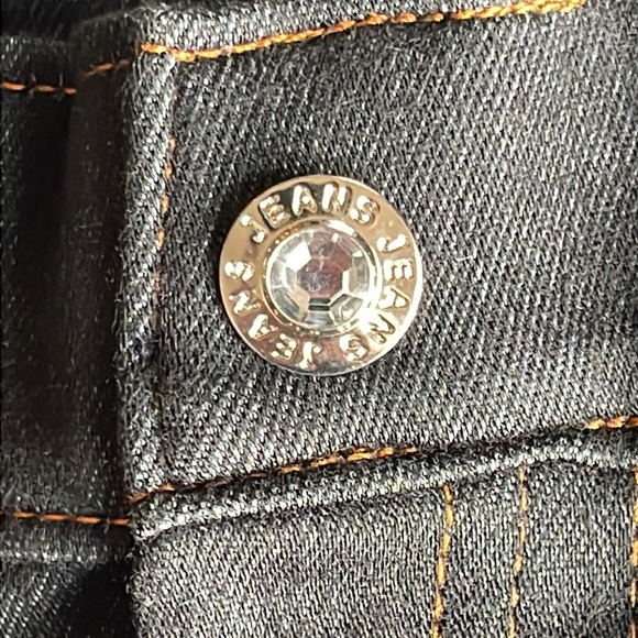 Black denim slip on jeggings. - Picture 8 of 10